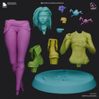 Figurine Jinx Arcane, Figurine Jinx, Figurine à peindre, Figurine Résine, Broken Jinx, Jinx, Arcane, League of Legends, Hurtem Workshop